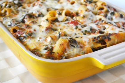 Baked Spinach Rigatoni