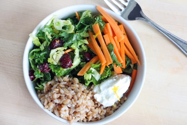 Shaved Brussels Sprout Grain Bowl Photo