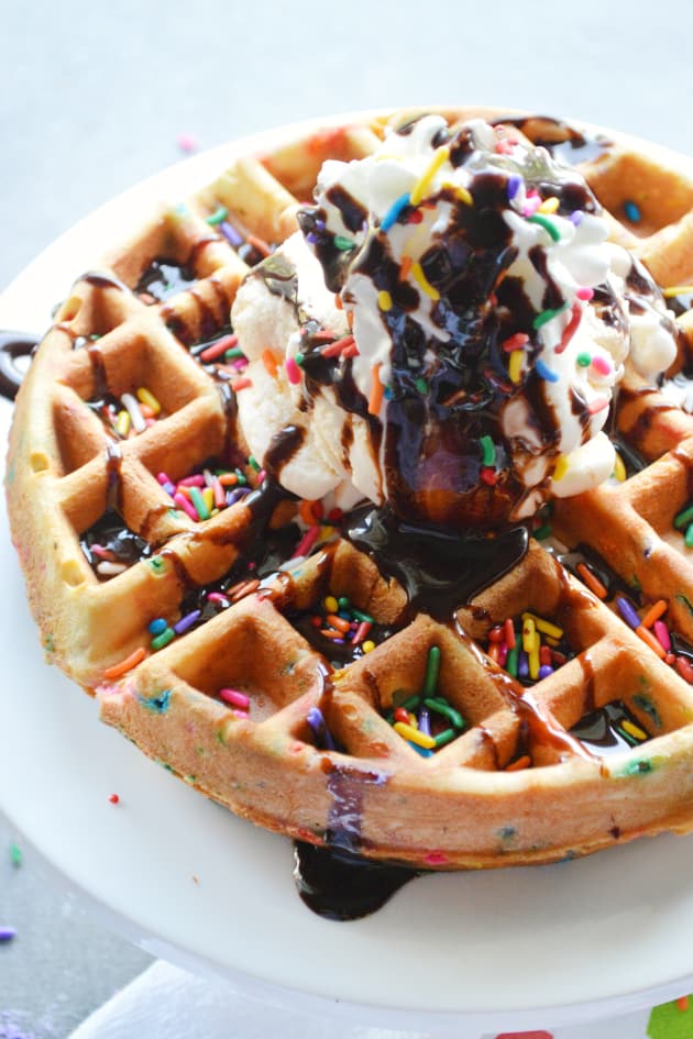 Funfetti Waffles - Food Fanatic
