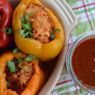 Slow cooker stuffed peppers picture
