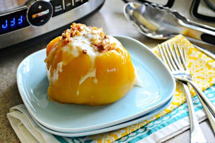 Slow Cooker Stuffed Peppers with Beef