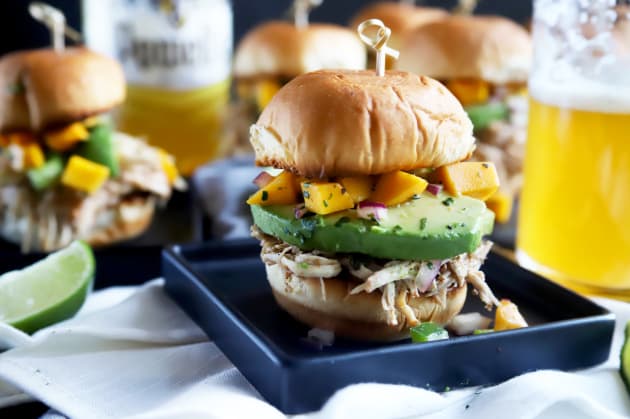 Jerk Chicken Mango Avocado Sliders Photo