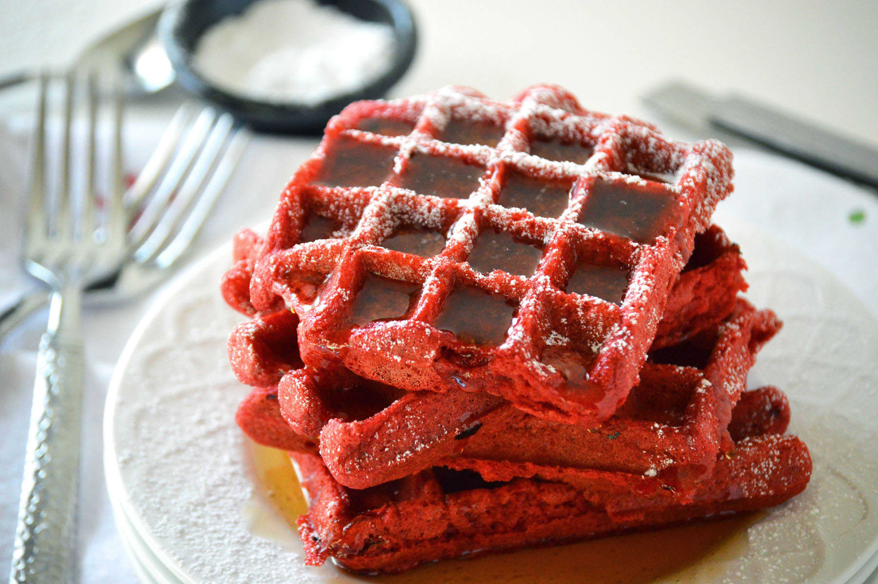 Red Velvet Waffles Recipe Food Fanatic