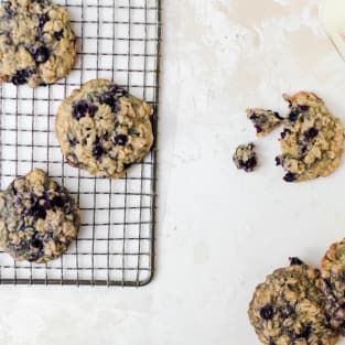 Blueberry oatmeal cookies photo