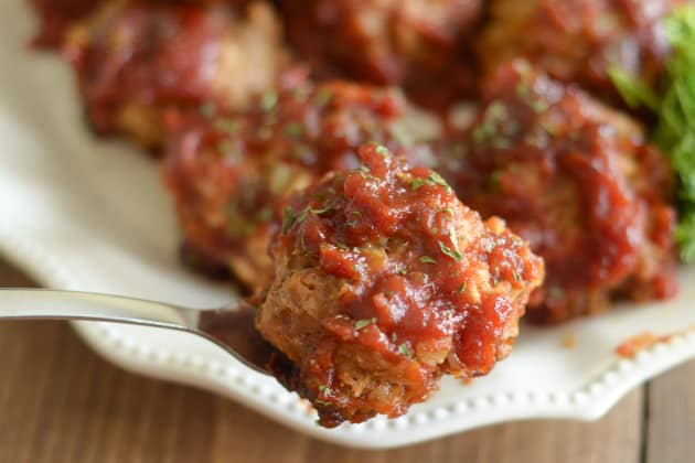 Gluten Free Slow Cooker Tangy Turkey Meatballs Image