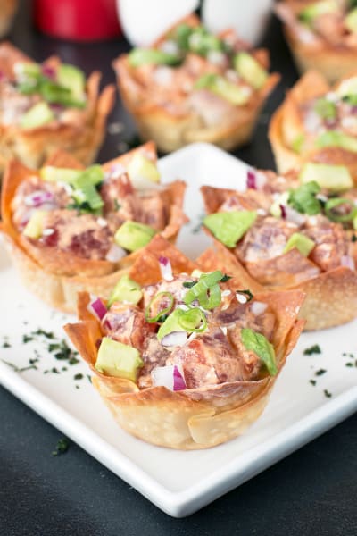 File 3 Spicy Tuna Poke and Avocado Wonton Cups