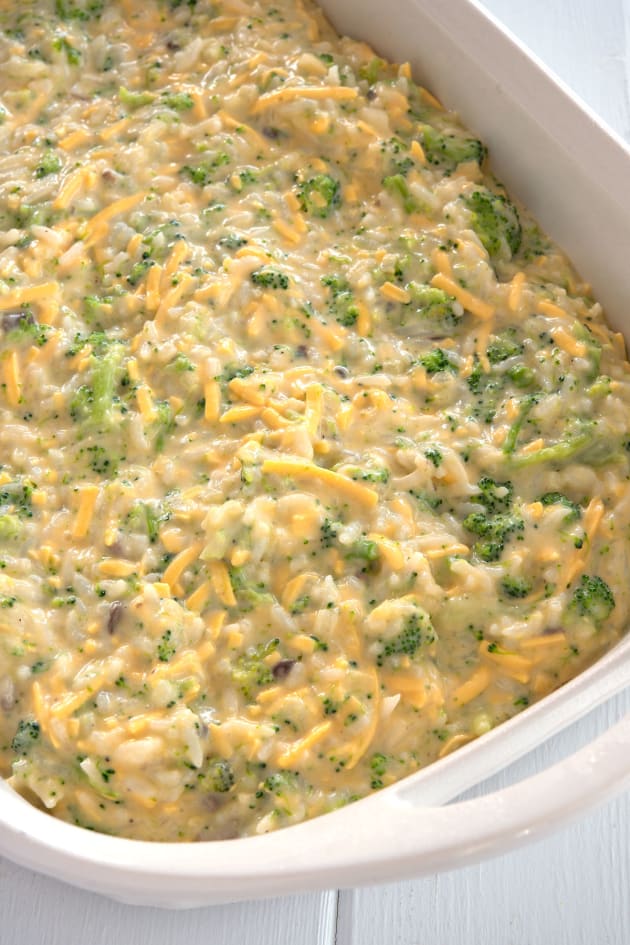 broccoli and rice casserole with cheese whiz