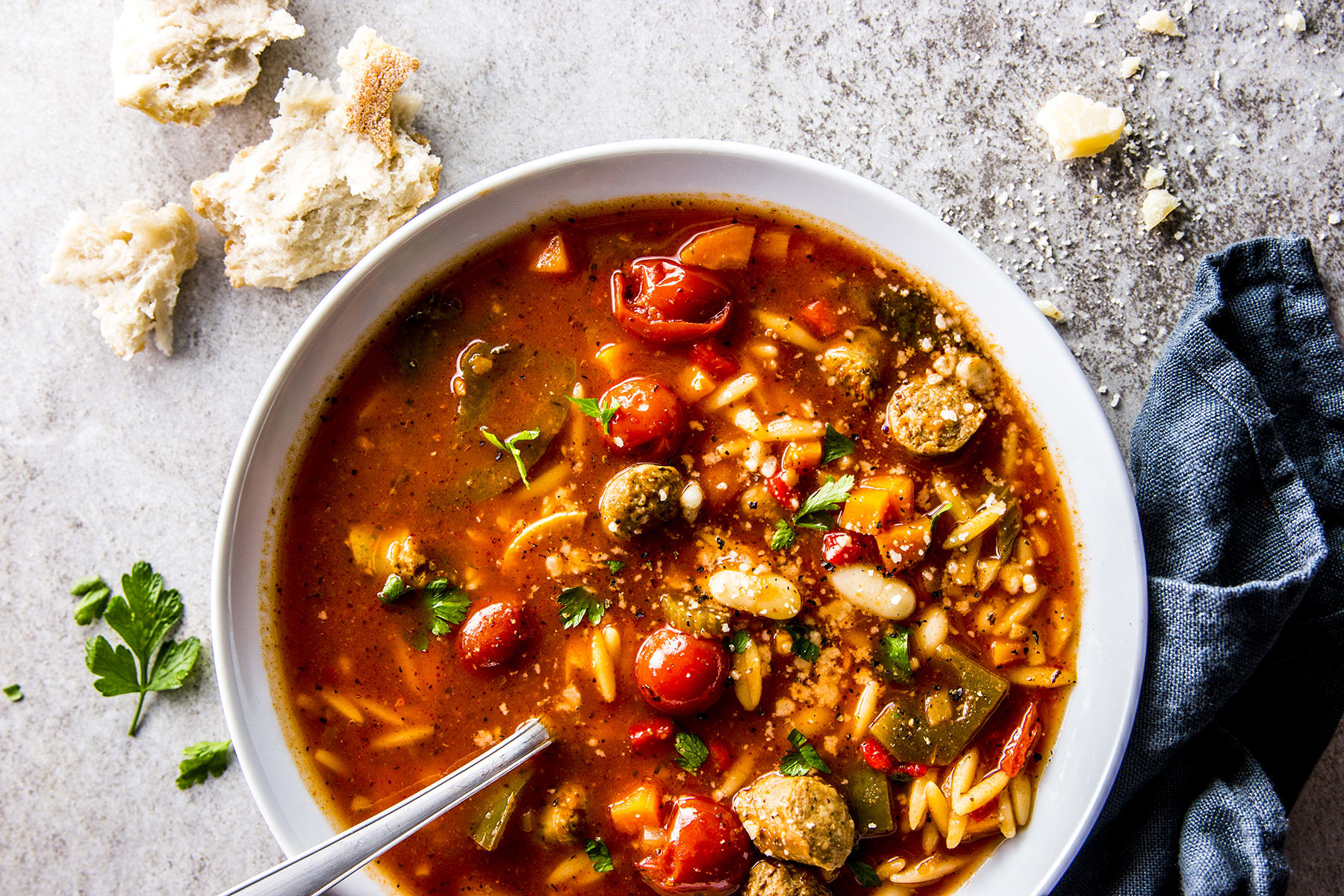 Slow cooker white beans and sausage - Family Food on the Table