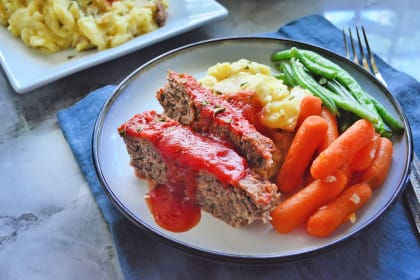 Instant Pot Meatloaf with Garlic Mashed Potatoes Recipe