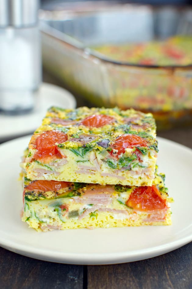 Ham and Tomato Egg Bake - Food Fanatic