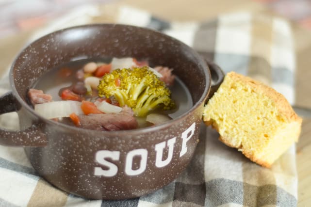 Slow Cooker Ham and Bean Soup
