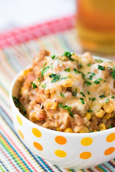 Refried Beans And Rice Skillet Recipe Food Fanatic