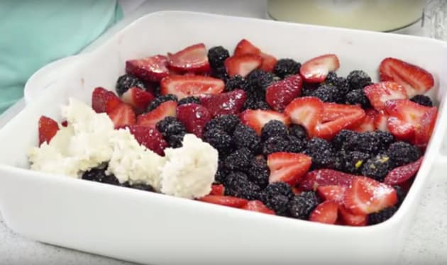 Making Old Fashioned Berry Cobbler
