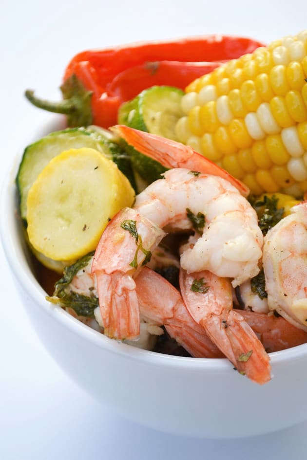 Sheet Pan Roasted Shrimp and Summer Vegetables Image