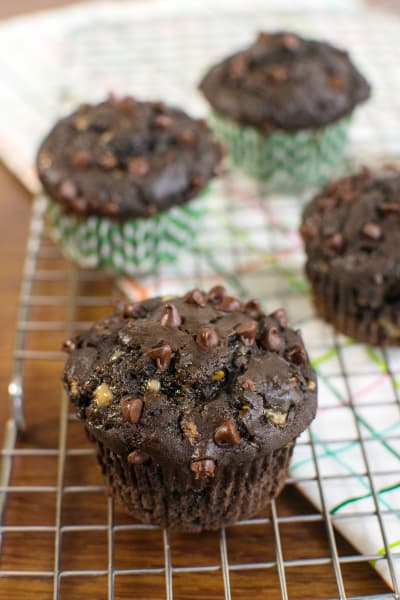 Double Chocolate Zucchini Muffins Recipe Food Fanatic