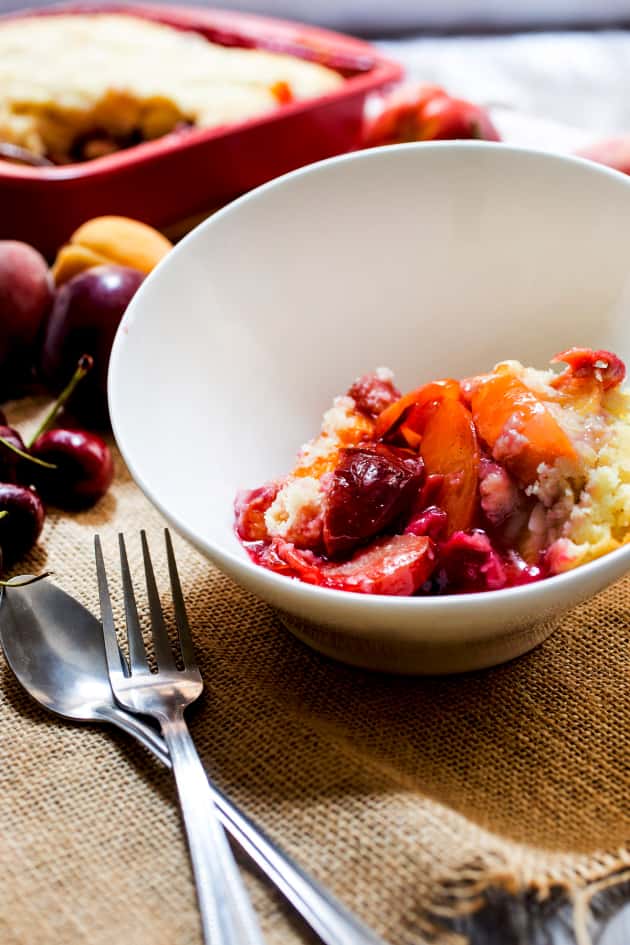 Stone Fruit Cobbler with Bourbon Food Fanatic