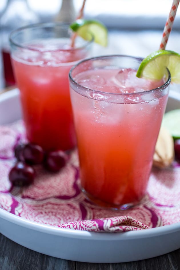 Cherry Lime Rickey with Gin Pic