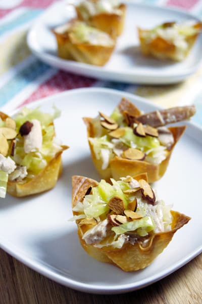 Chinese Chicken Salad Cups - Roti n Rice