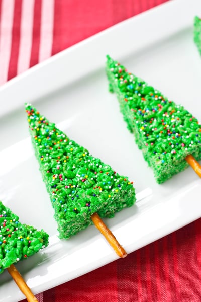 Christmas Tree Rice Krispie Treats Recipe - Food Fanatic