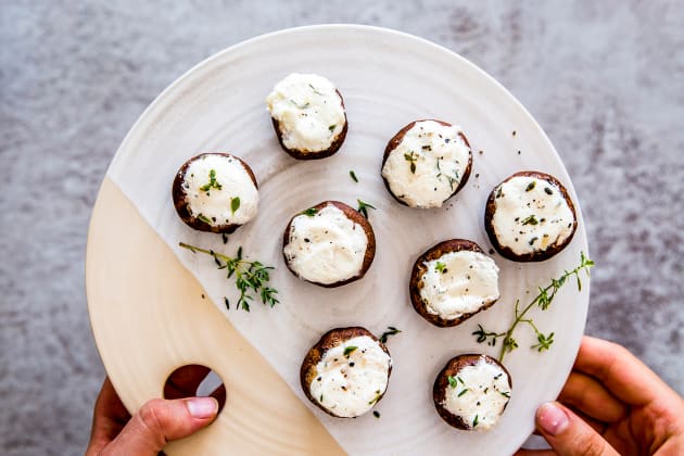 Garlic Herb Goat Cheese Stuffed Mushrooms Photo