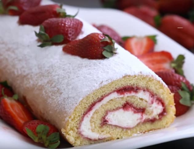 Strawberry Swiss Roll