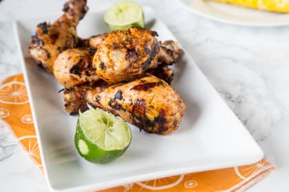 Grilled Chicken Drumsticks with Chili Lime