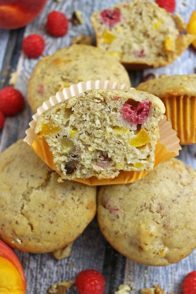 File 1 Gluten Free Nutty Vegan Peach Raspberry Muffins