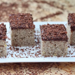 Grated chocolate cake picture