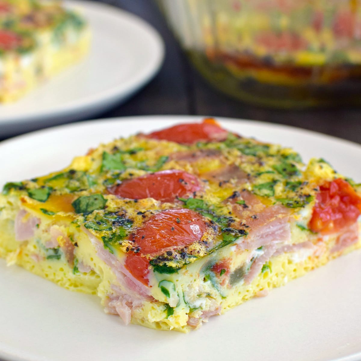 Ham and Tomato Egg Bake Recipe