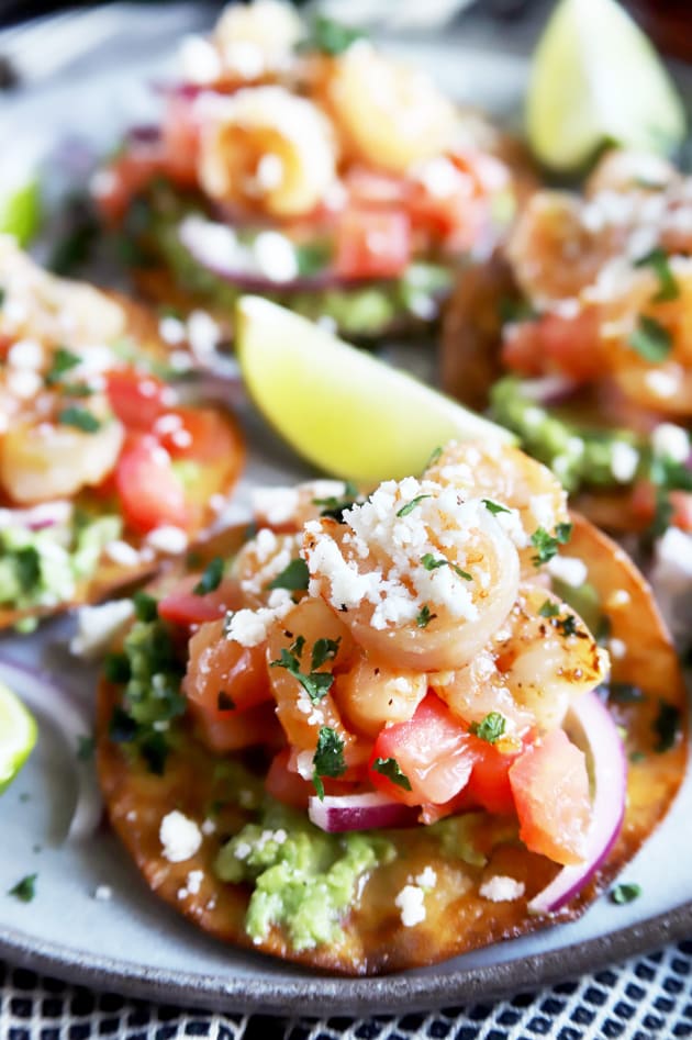 Honey Lime Shrimp and Guacamole Tostadas Picture