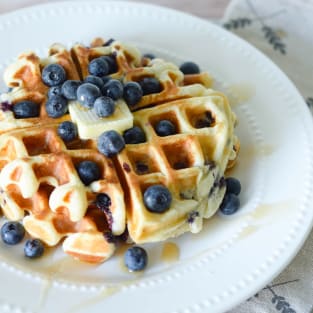 Gluten free blueberry waffles photo