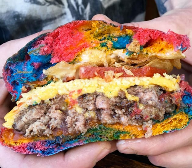 rainbow burger