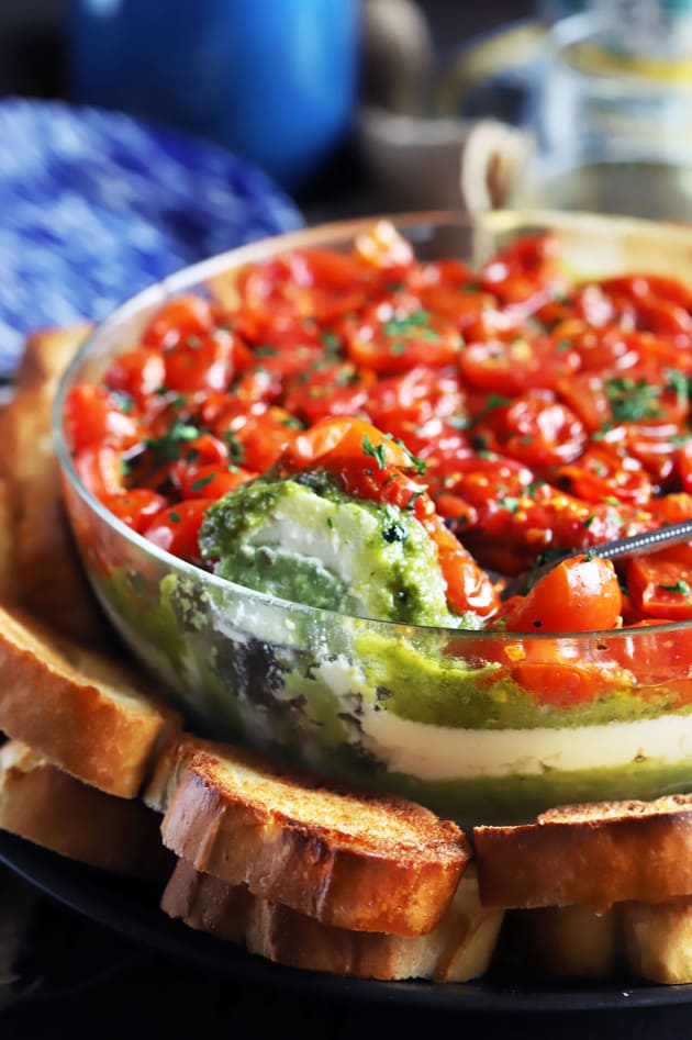 File 1 - Avocado Ricotta Tomato Pesto Layer Dip