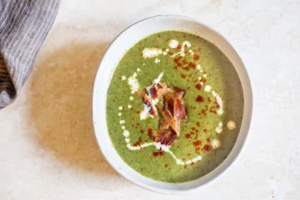Cream of Spinach Soup for Two