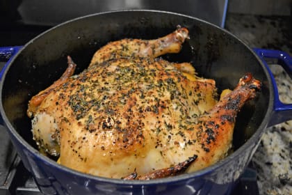 Dutch Oven Roast Chicken with Lemon Recipe