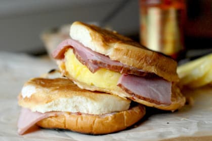 Spicy Grilled Cheese with Sweet Ham and Pineapple