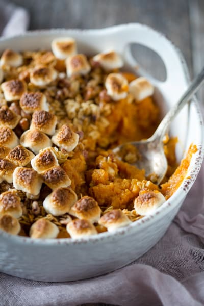 Vanilla Sweet Potato Casserole Recipe - Food Fanatic