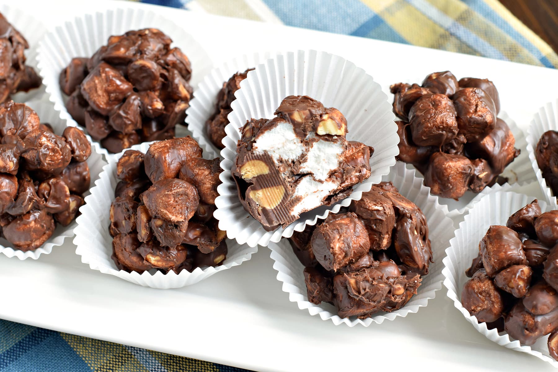 Chocolate-Marshmallow-Peanut Clusters