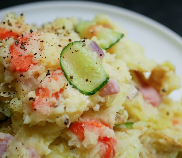 Japanese Style Potato Salad With Ham By All Day I Eat Food Fanatic