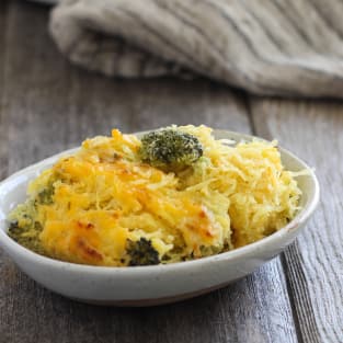 Broccoli cheddar spaghetti squash bake photo
