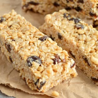 Oatmeal raisin cookie granola bars photo