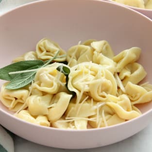 Tortellini with butter and sage photo