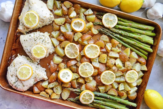 Lemon Chicken Asparagus Sheet Pan Dinner Photo
