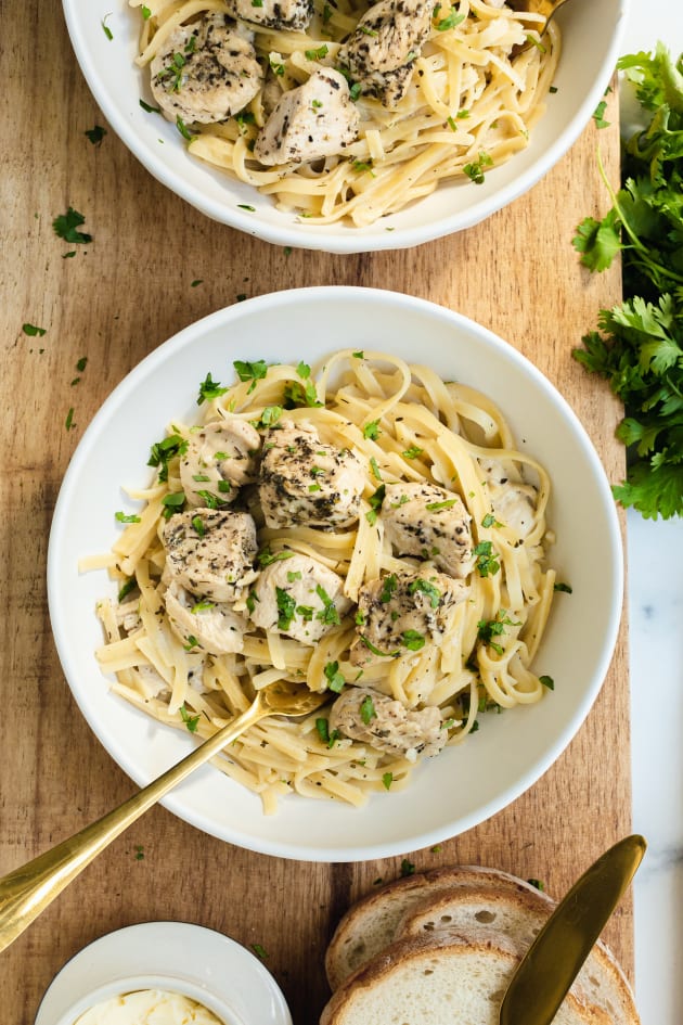 Creamy Chicken Linguine Recipe Picture Food Fanatic