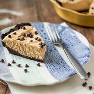 Chocolate peanut butter pie photo