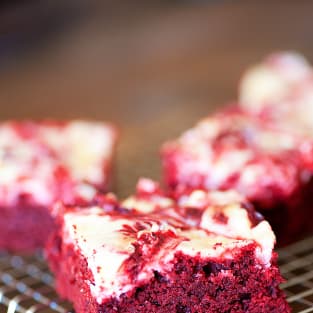 Red velvet cheesecake brownies picture