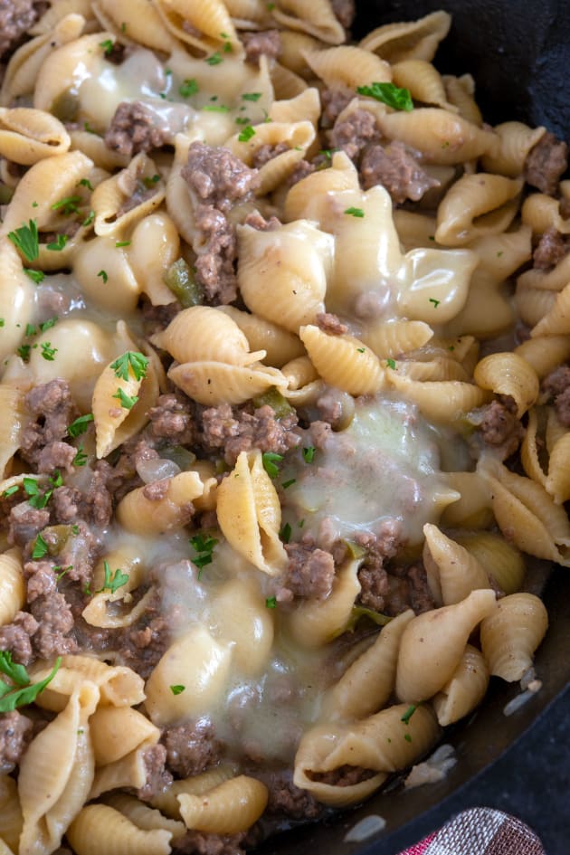 Philly Cheesesteak Pasta Recipe - Food Fanatic