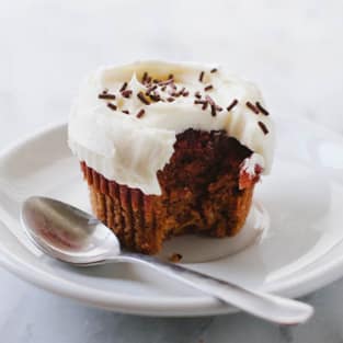 Vegan red velvet cupcakes photo