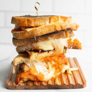 Kimchi grilled cheese recipe photo