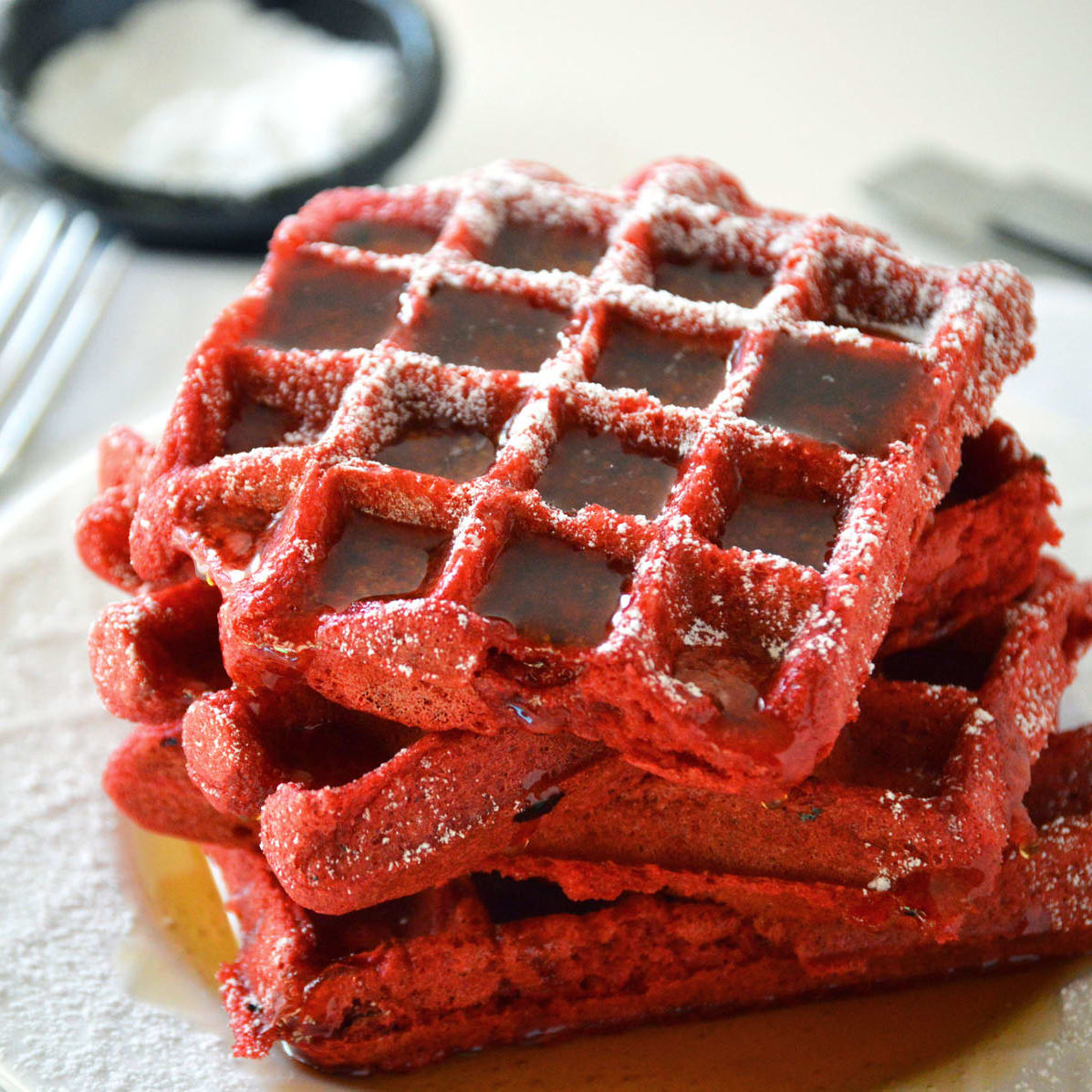 Red Velvet Waffles Recipe